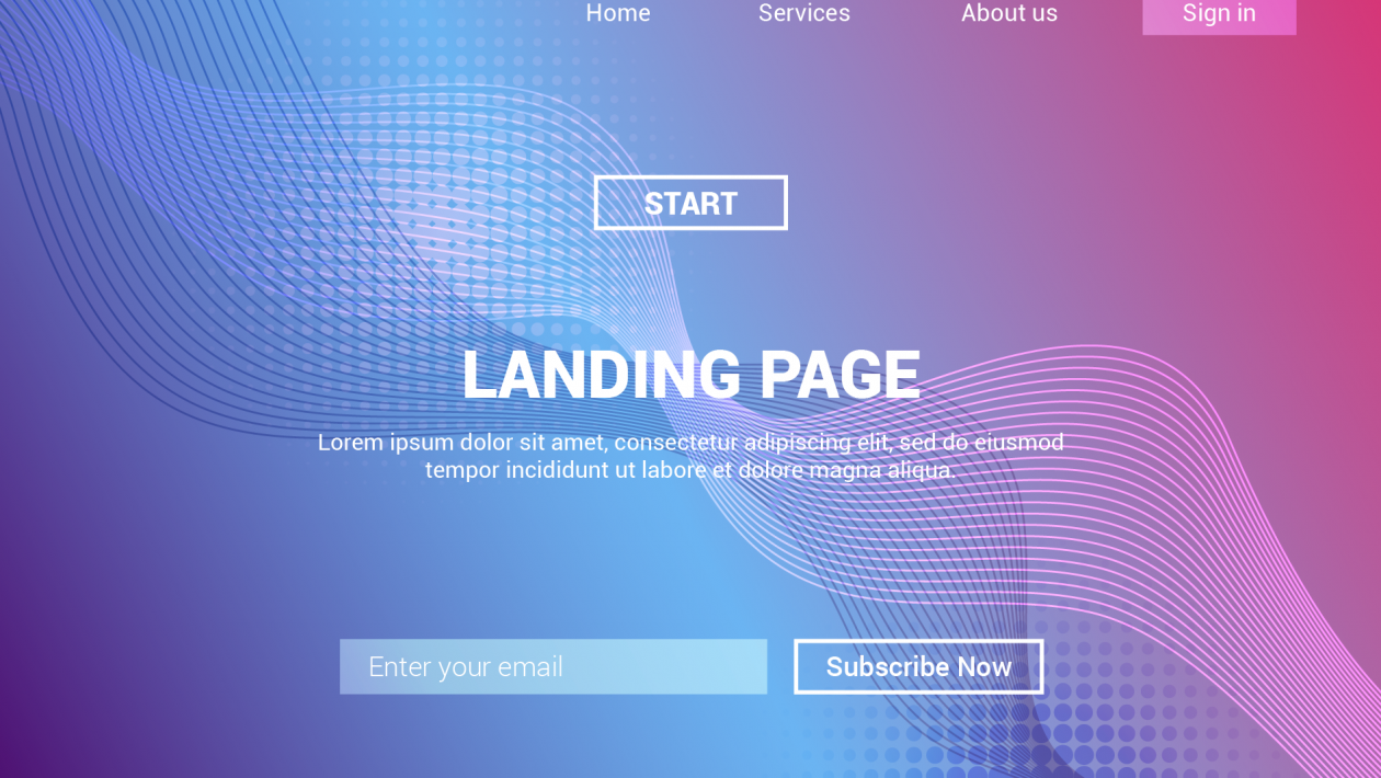 examples of landing page